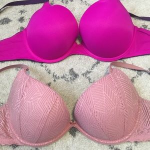 34D PINK & AERIE Bras